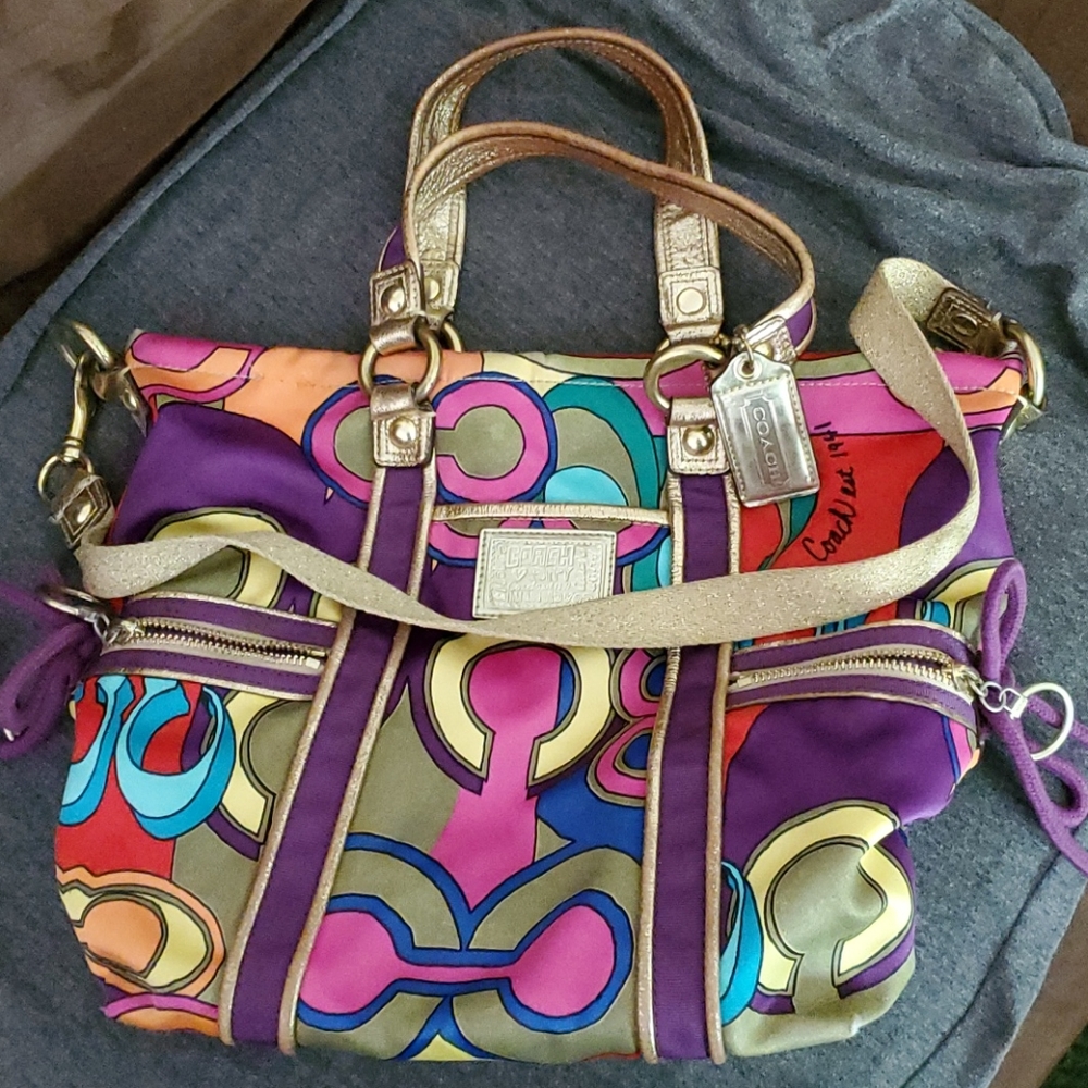 Adorable Multi-Color Coach Purse